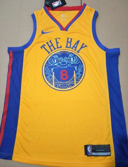 Monta Ellis 8 The Bay Golden State Warriors City Edition Maillot Jaune